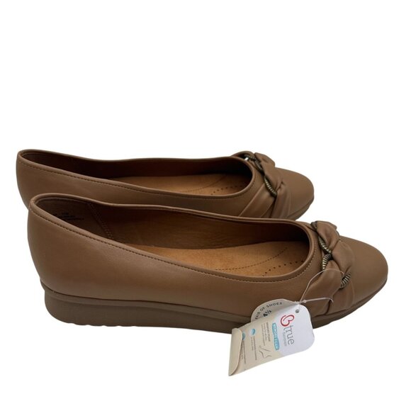 Baretrapse Size 11M Comfort Slip-On Shoes Braided Detail Padded Insole Beige - Picture 3 of 11